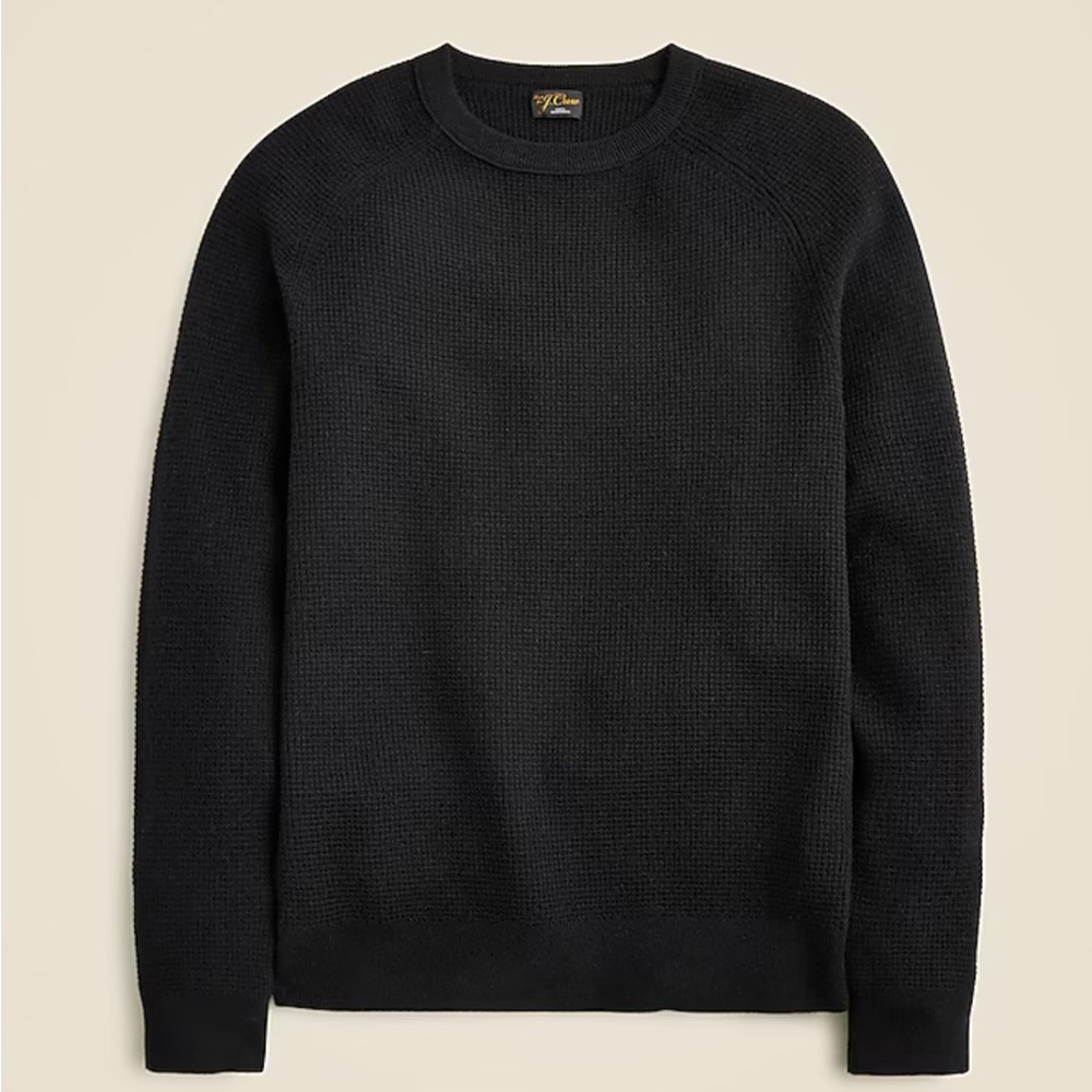 100% cashmere waffle knit sweater